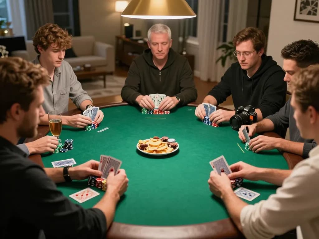 Players enjoying a competitive poker night at home with F168 strategy in focus
