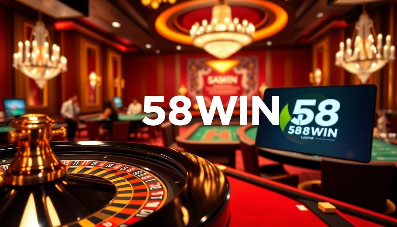 Experience the excitement of gaming at https://58win.cafe/ with vibrant tables, roulette wheels, and poker chips.