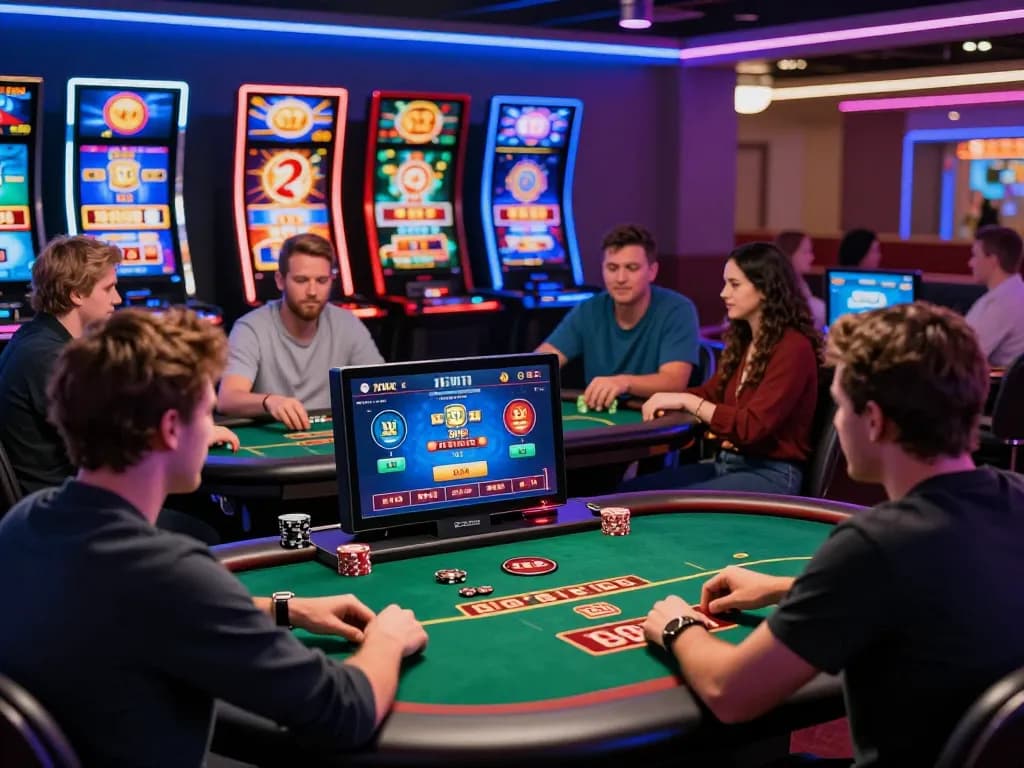 Players enjoying exciting casino games on the 23win platform, showcasing immersive graphics and community spirit.