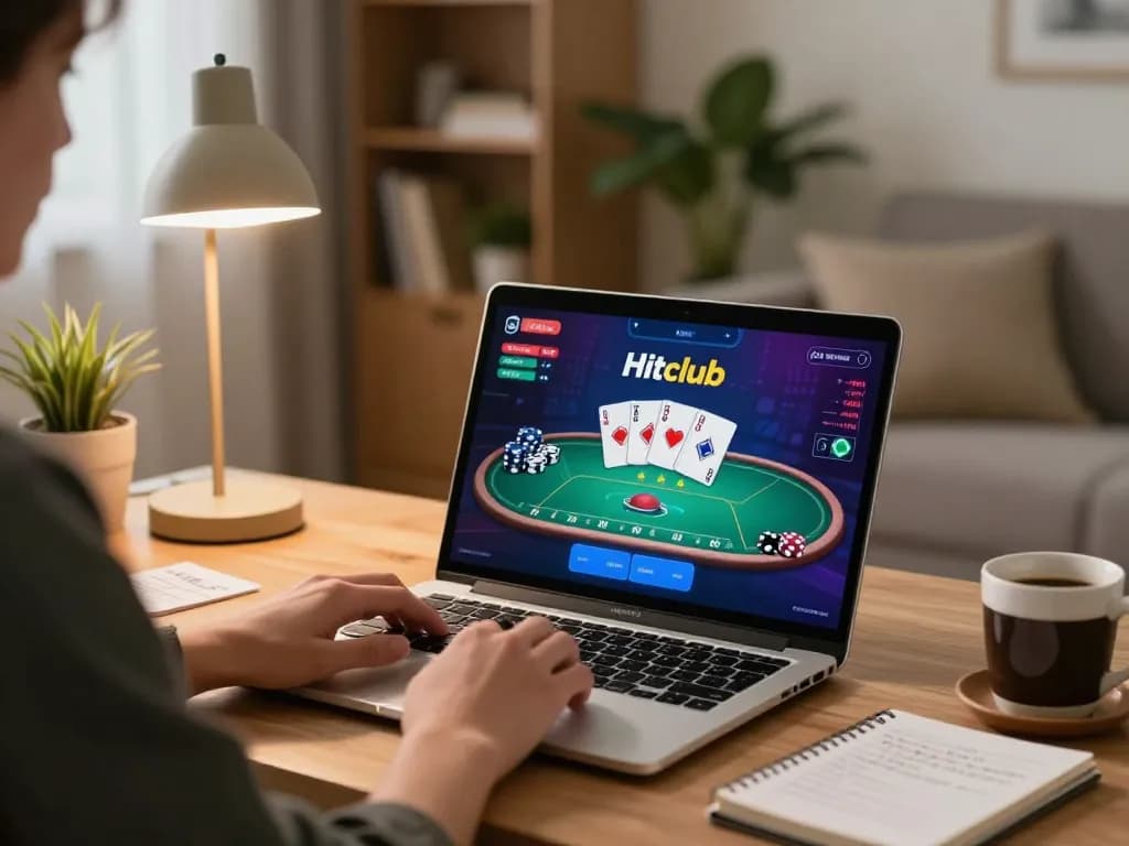 Experience strategic gameplay with Hitclub in a cozy home gaming setup.