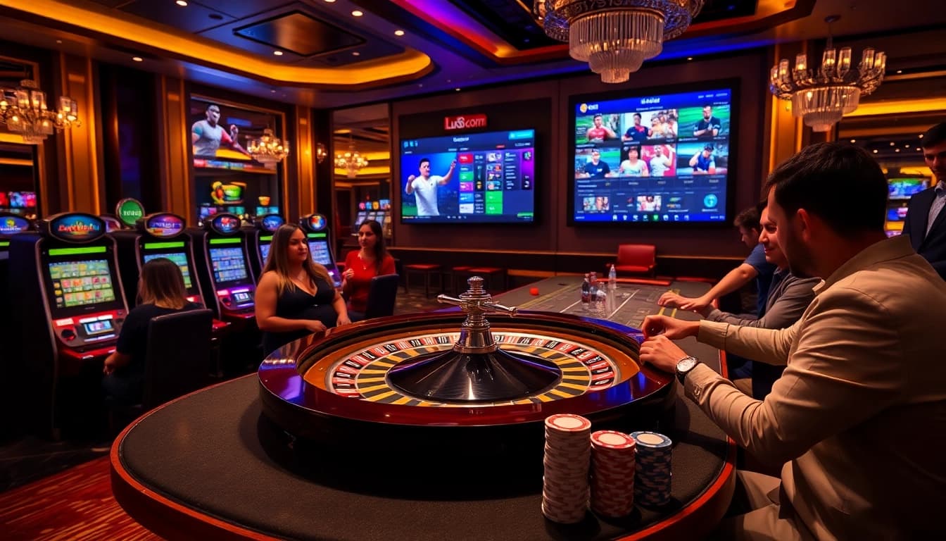 Experience the excitement of Lu88.com with vibrant gambling visuals and engaging gameplay.