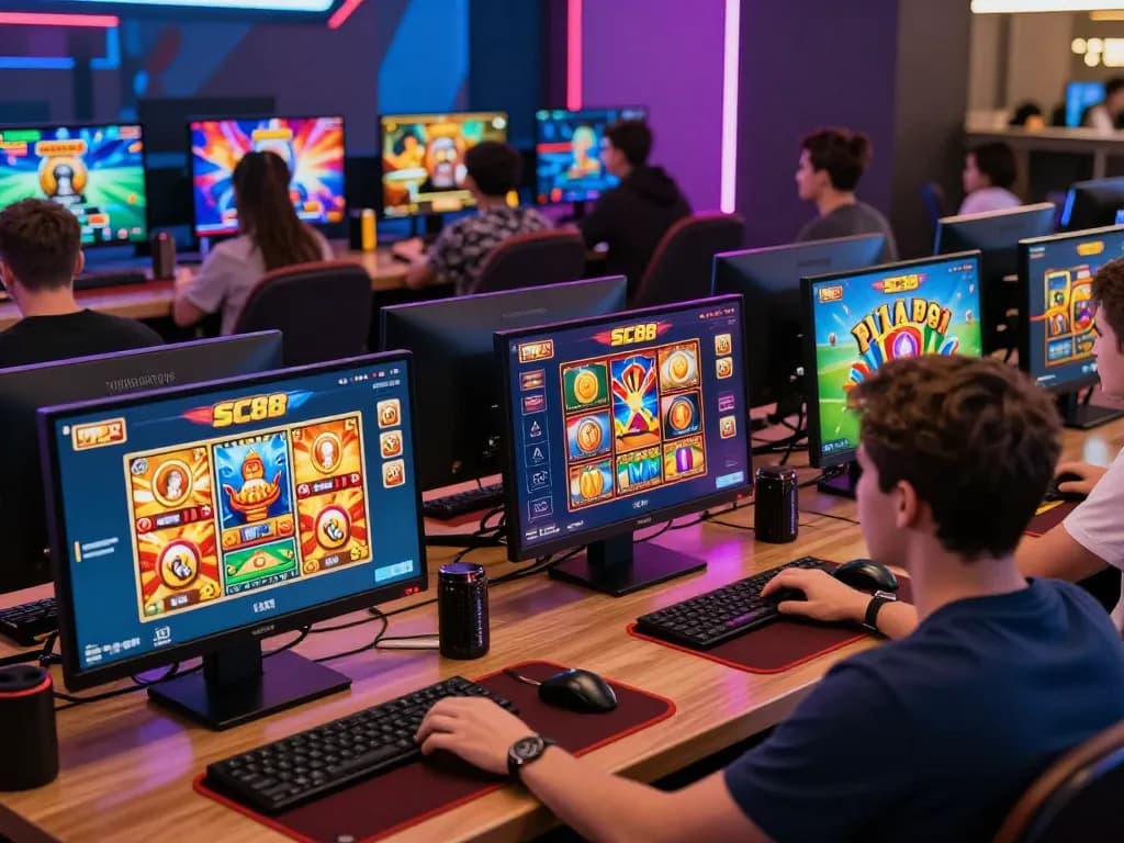 Engaged users enjoying online betting at https://sc88e.com/, highlighting excitement in casino games and sports betting.