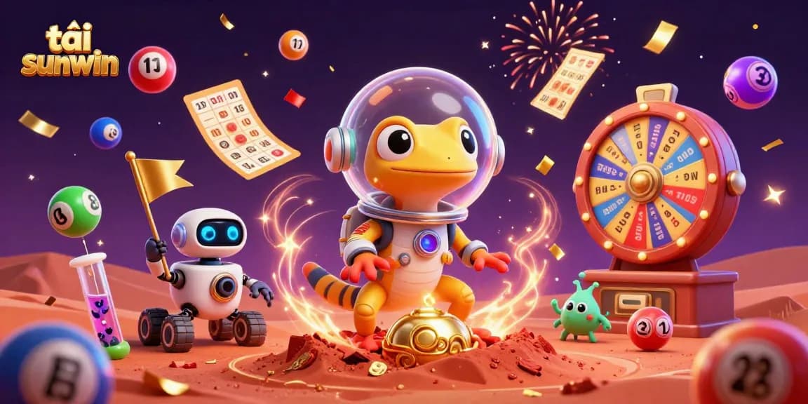 Experience excitement with tải sunwin as the Martian gecko discovers a golden casino in a vibrant alien world.