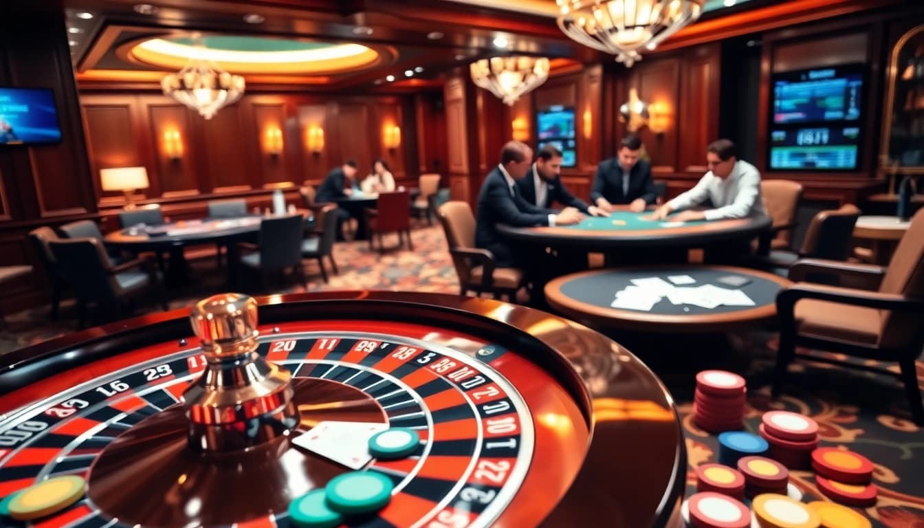 Experience high-stakes action at https://g28.store/ with focused players at a vibrant poker table.