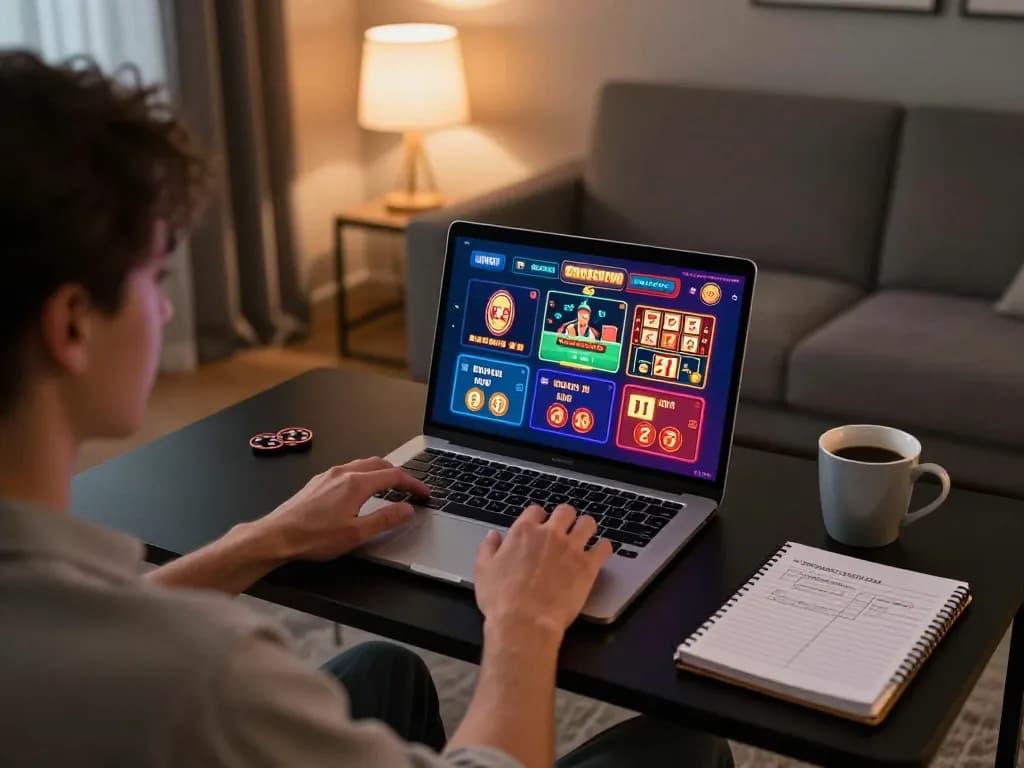Engaging online casino gaming experience tại luck8 with vibrant interface on laptop.