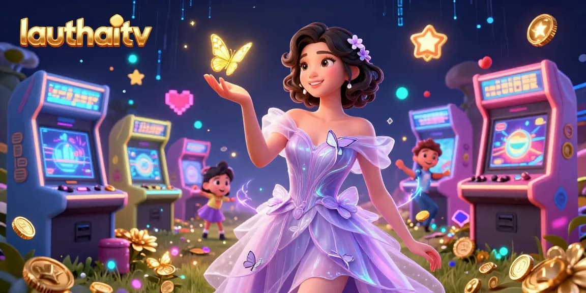 Experience thrilling gameplay with lauthaitv in a dynamic casino-themed illustration.