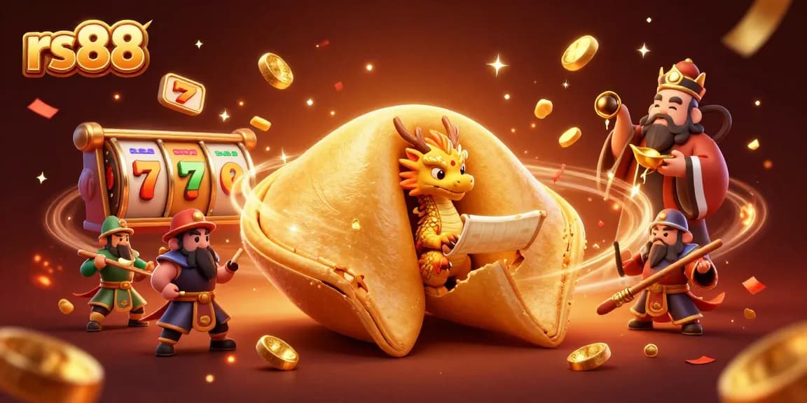 Experience intense jackpot excitement with the vibrant rs88 casino illustration filled with golden reels.