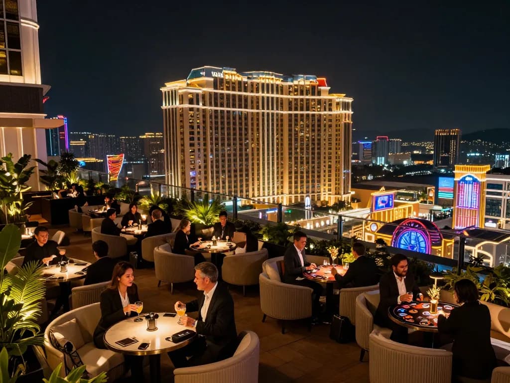 Win big with https://mm88.reisen/ at this luxurious casino rooftop under vibrant city lights.