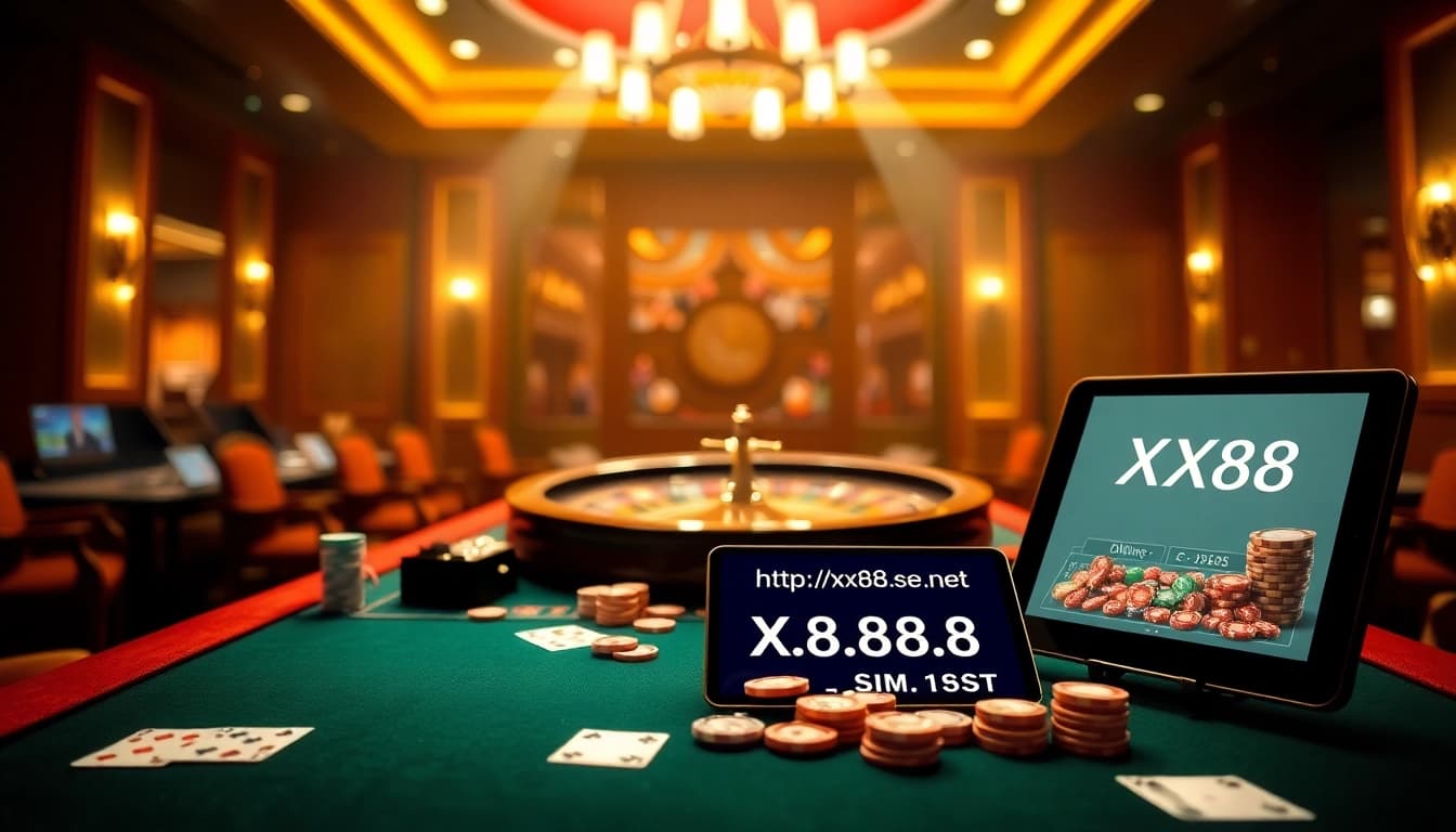 Experience excitement at https://xx88.se.net with vibrant gambling tables and a sleek casino atmosphere.