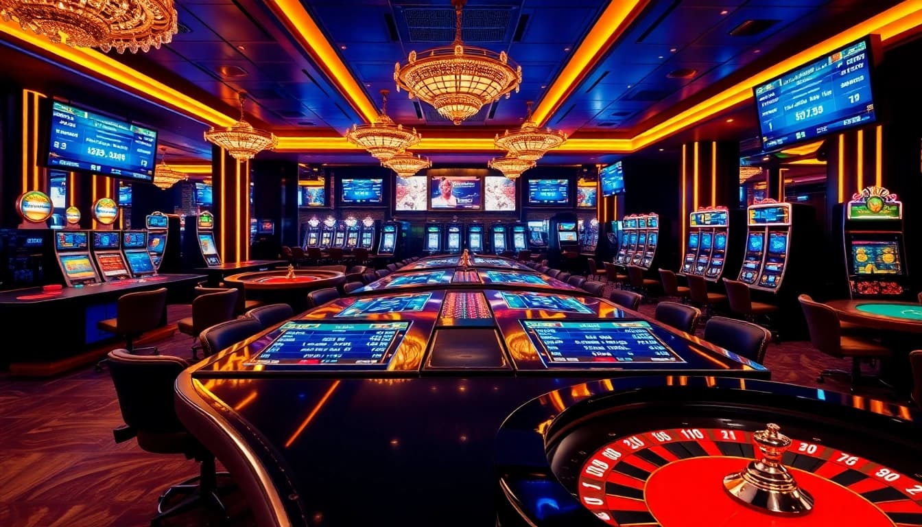 Engaging sports betting scene highlighting 7M with vibrant casino elements.