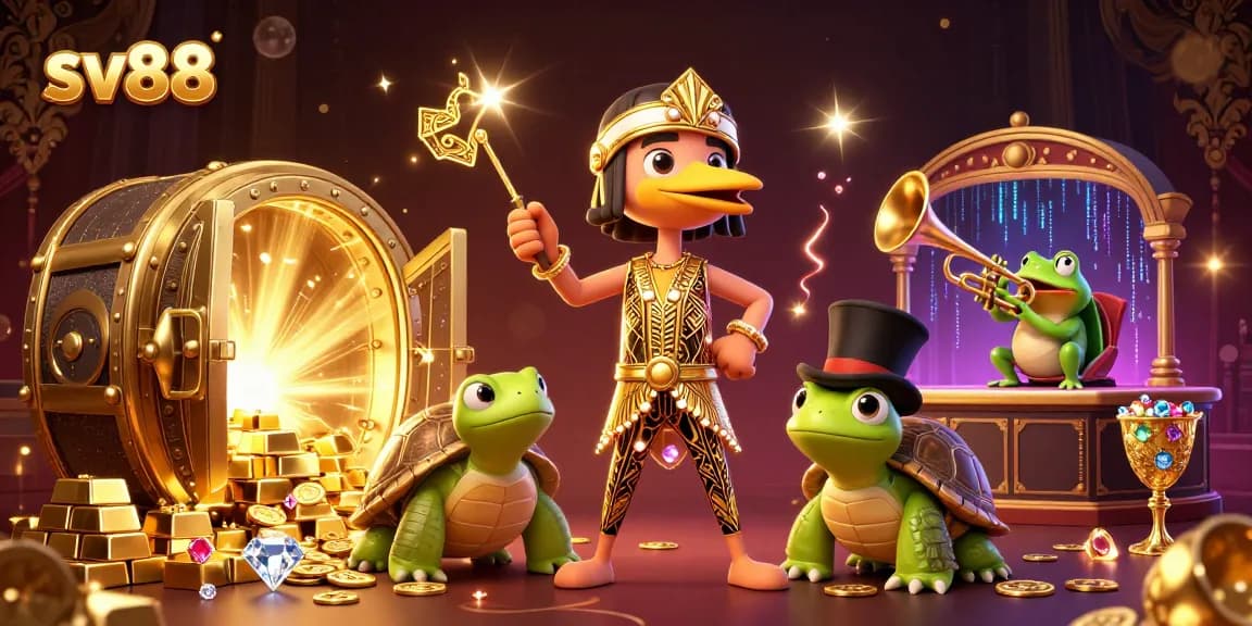 Experience the thrilling excitement of sv88 with vibrant casino adventures and iconic characters.