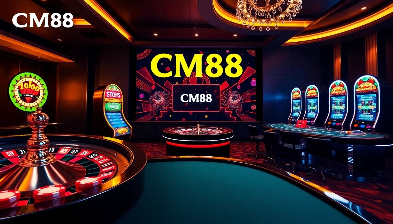 Engaging betting session at nhà cái CM88 with vibrant casino visuals and live dealer action.