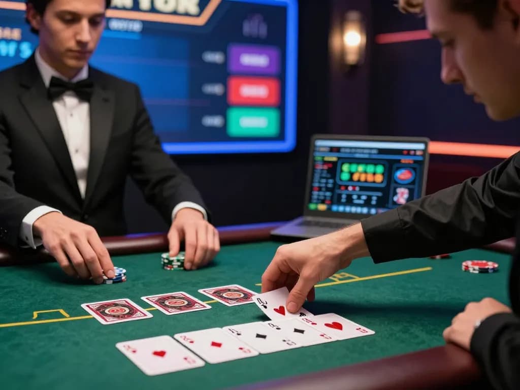 Placing a strategic bet at F168's online blackjack game with intense focus and engaging gameplay.
