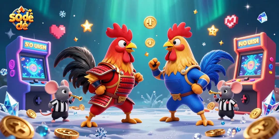 Engage with the thrilling world of số đề in this dynamic 3D illustration featuring battling roosters.
