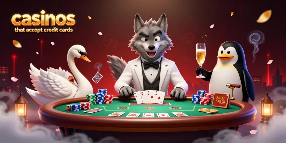 Experience the thrill at casinos that accept credit cards with vibrant gaming scenes and dynamic characters.