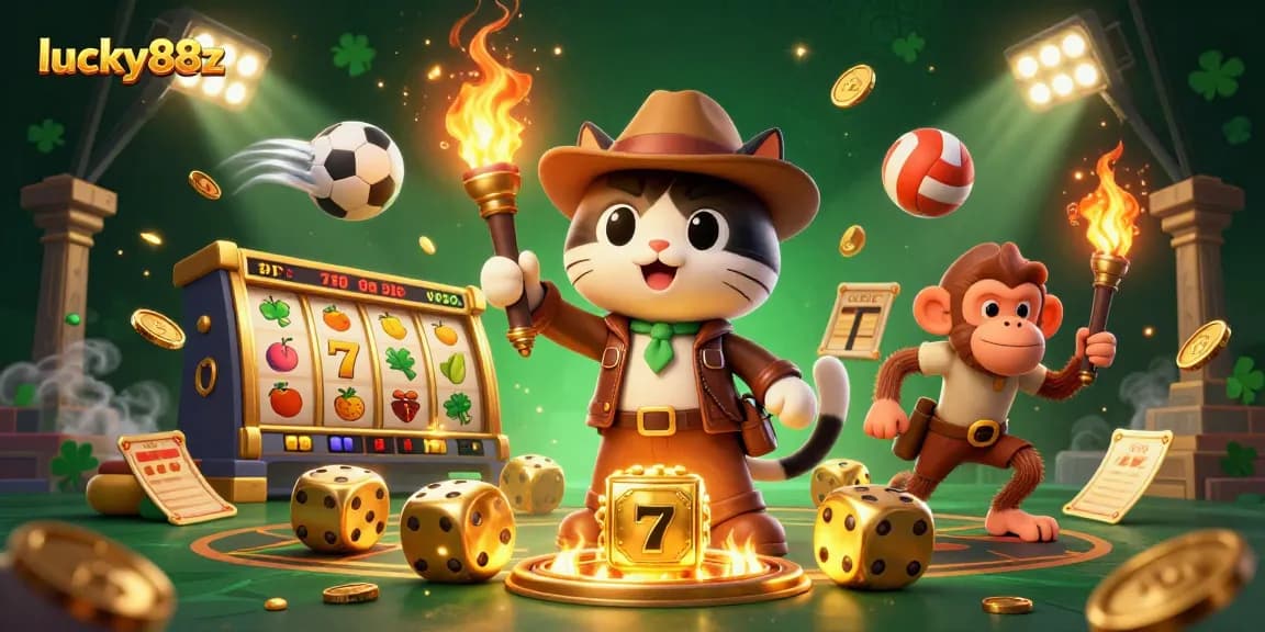 Experience exciting gaming with lucky88z as a cat archaeologist discovers golden casino treasures.