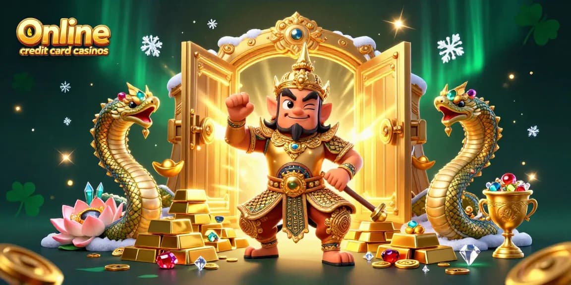 Experience the excitement of online credit card casinos with vibrant 3D guardians and treasures galore.