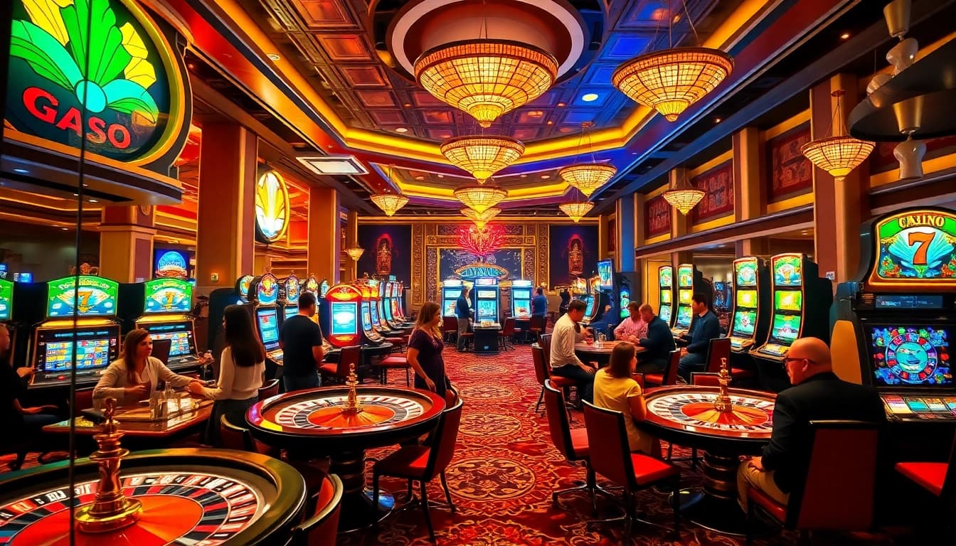 SODO CASINO gaming excitement with vibrant tables, cards and slot machines.