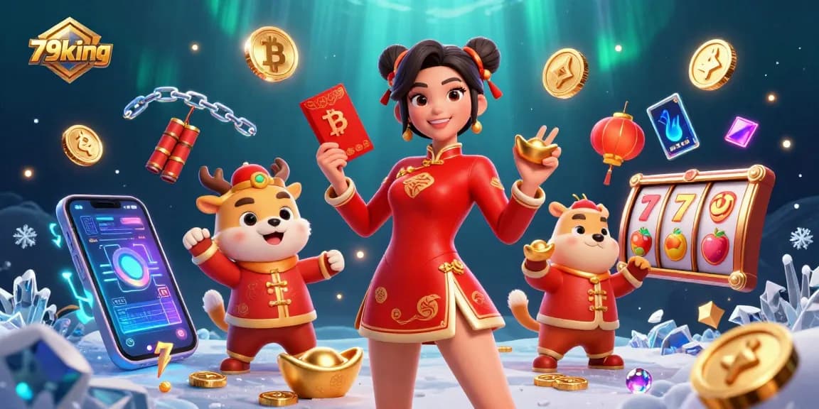 Engage with 79king's vibrant casino scene featuring a festive celebration of luck and prosperity.