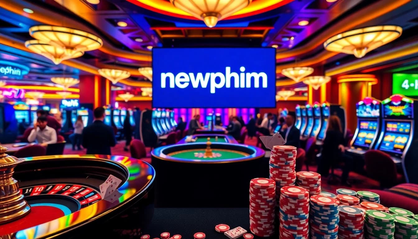 Experience the excitement of gambling as players engage at the newphim casino tables.