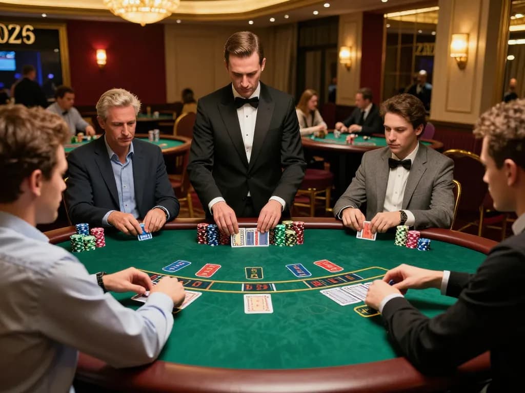 Players enjoying a dynamic blackjack game at 789club casino, showcasing intense gameplay and vibrant ambiance.