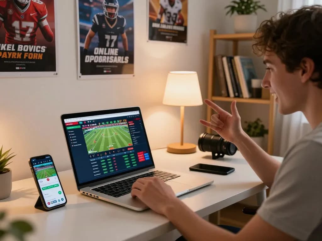 Place bets on https://tx88at.com/ while enjoying live sports in a stylish home office.