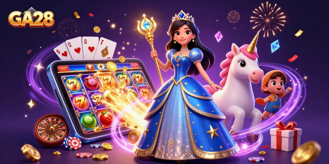 GA28 brings excitement to the reels with dynamic slot features amidst magical scenes.
