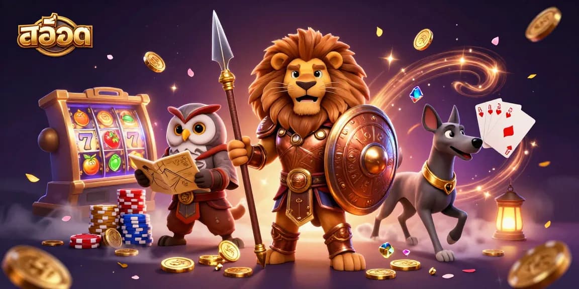 Experience the excitement of สล็อต with vibrant slot machines and dynamic characters in action.