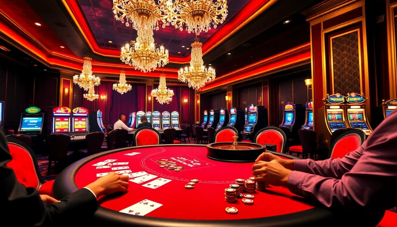 Join a thrilling poker game at vipwin with vibrant poker chips and cards on an elegant table.
