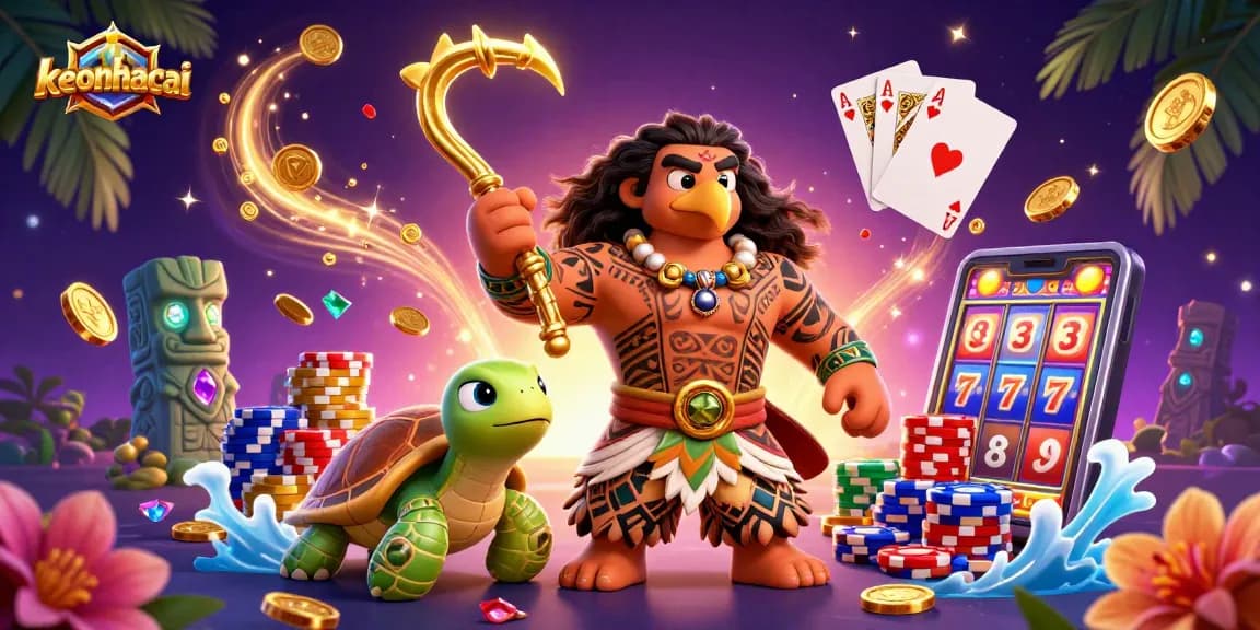 Spin and win with keonhacai's vibrant 3D casino adventure featuring exciting games and treasures!