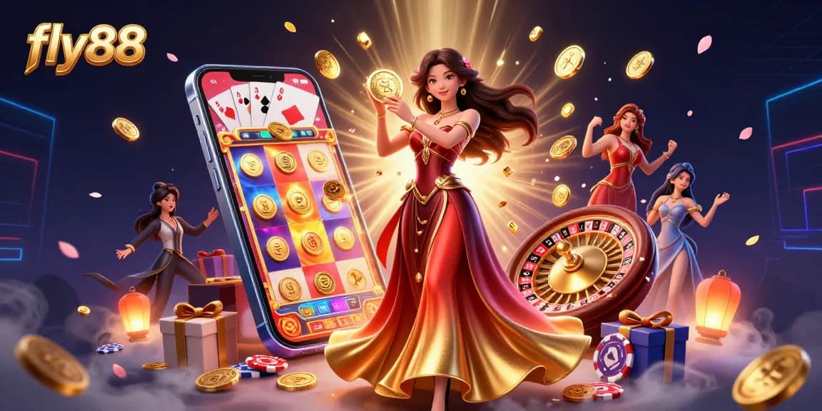 Experience the excitement of fly88 with our dynamic casino scene featuring immersive gaming elements.