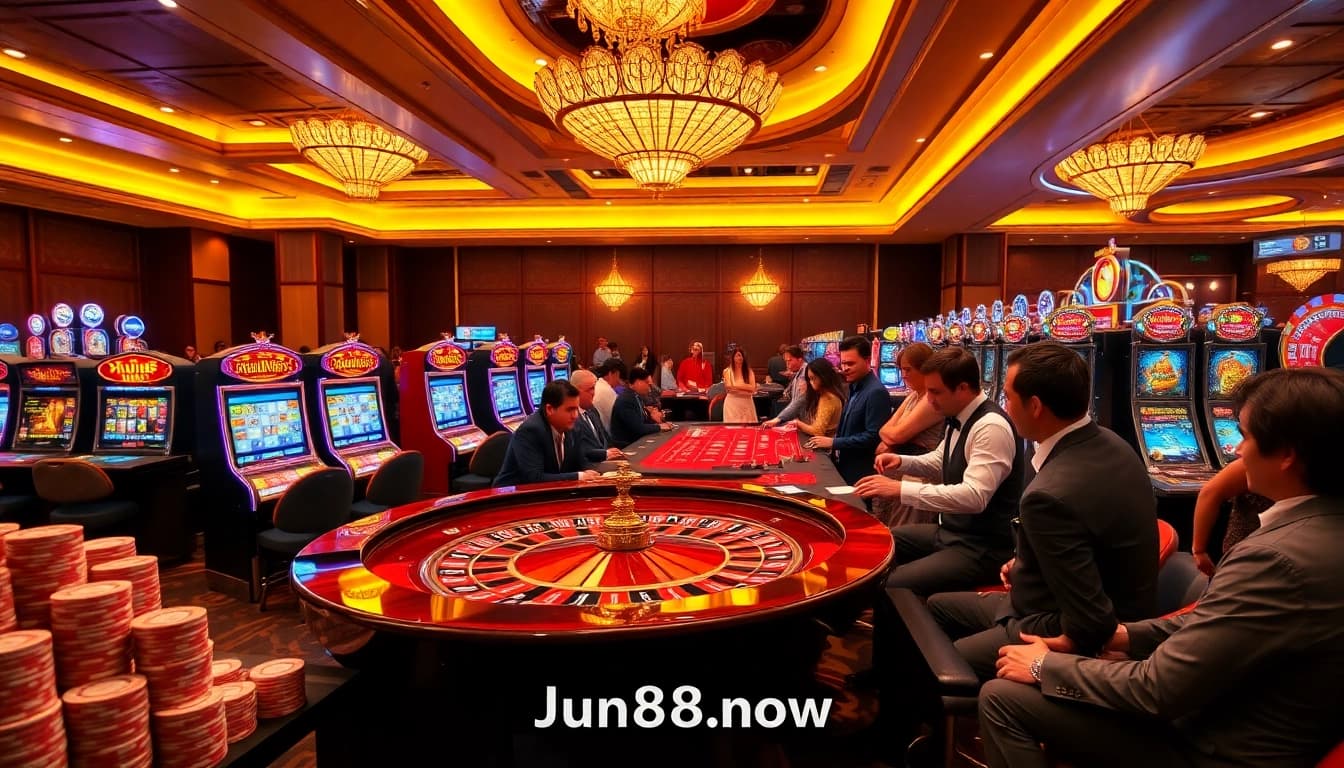 Experience high-stakes excitement at Jun88.now with dynamic casino games and vibrant players.