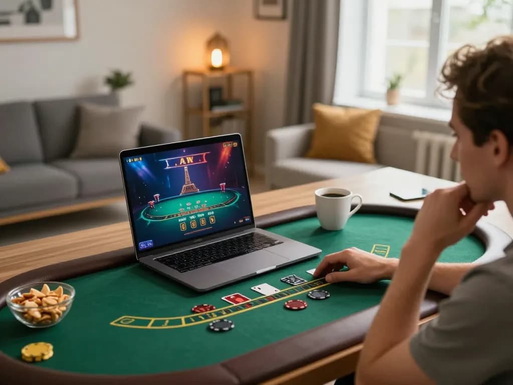 Engaging in live dealer blackjack at 999E online casino with focused strategy and snacks