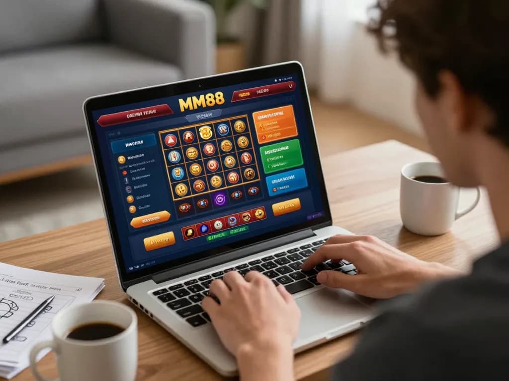 MM88 player enjoying online gameplay, showcasing dynamic casino options and responsible gaming practices.