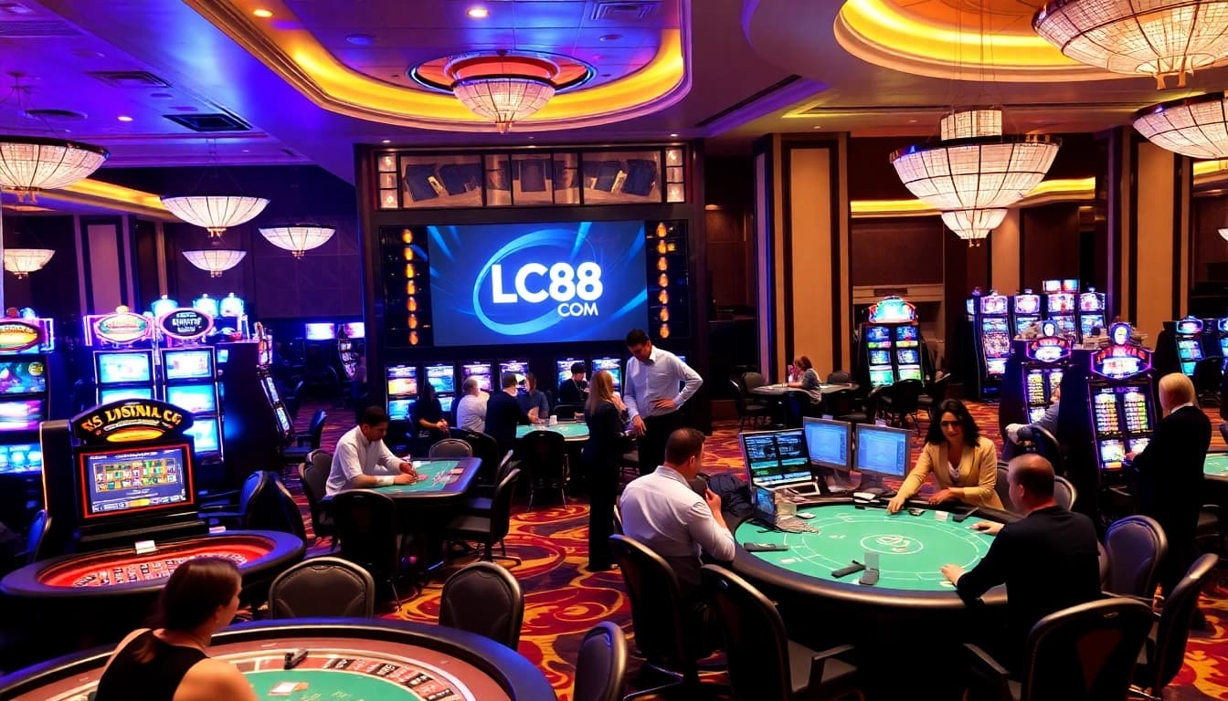 Experience the excitement of gambling at LC88 COM's vibrant casino gaming floor.