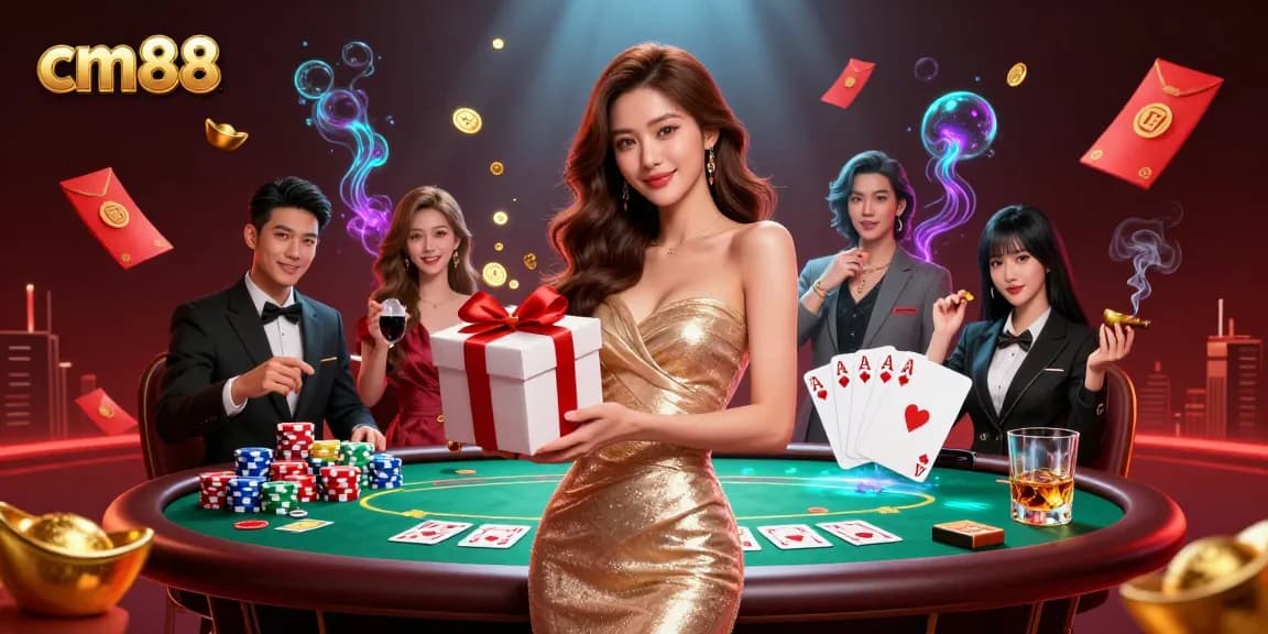 Experience the excitement of cm88 with vibrant casino elements and a glamourous theme.