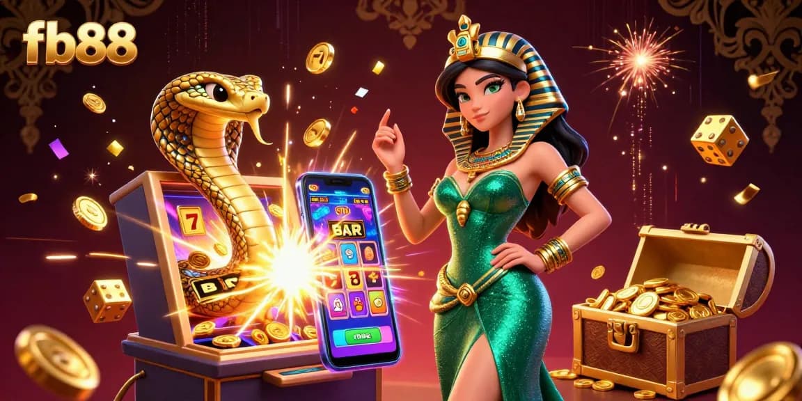 Engage with captivating casino fun at fb88 with a stunning emerald gown character and slot machine excitement.