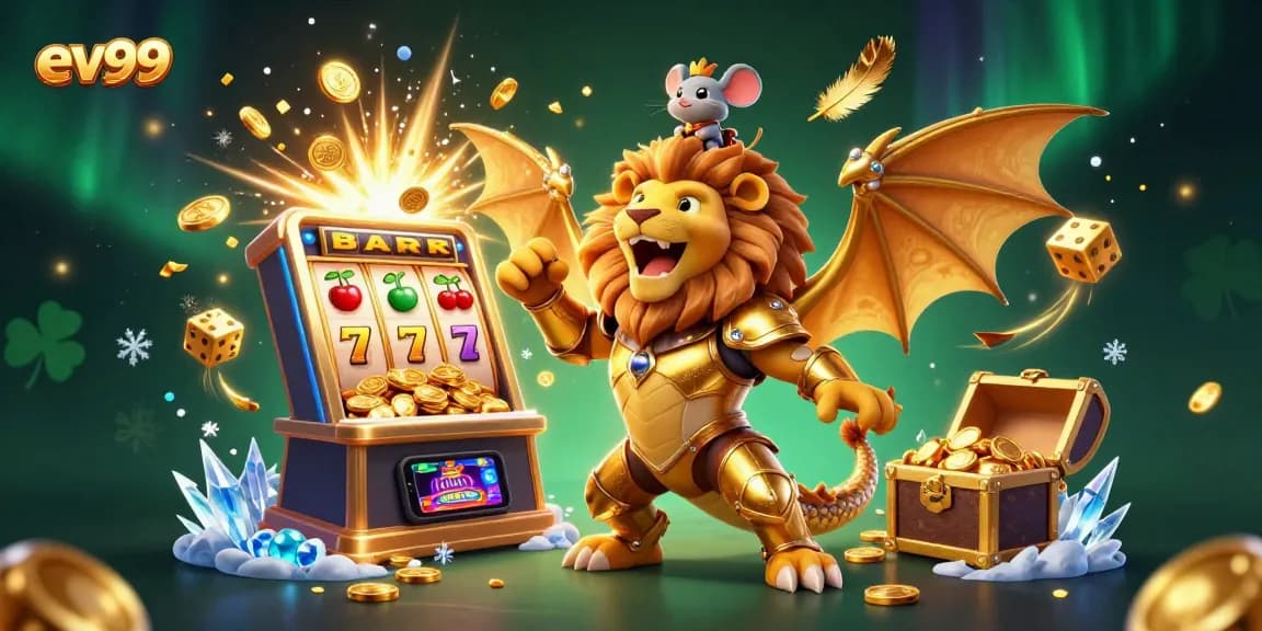 Spin the reels and win big with ev99 at a vibrant online casino, featuring golden treasures.