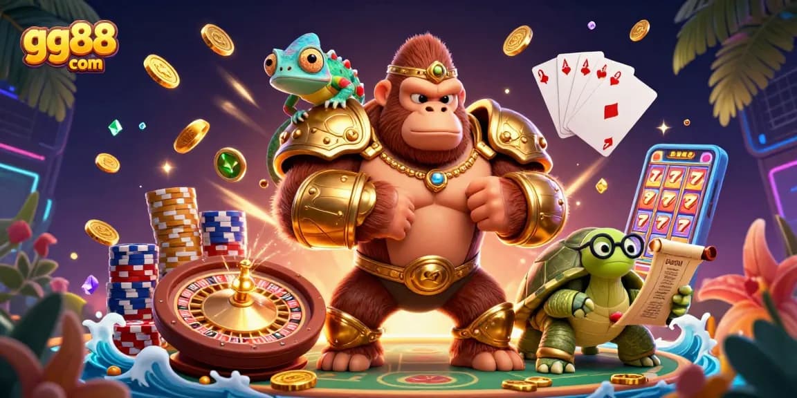 Bet big with gg88 com, experience the excitement of casino games with vibrant 3D cartoon characters.