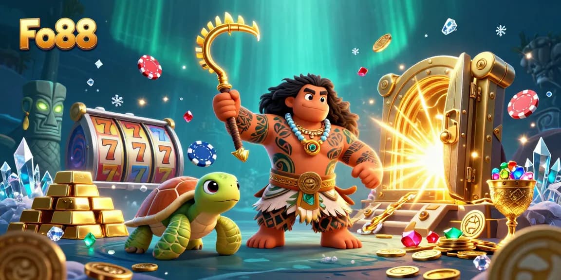 Win big with Fo88 casino's vibrant slot games featuring a tribal hawk and treasures.