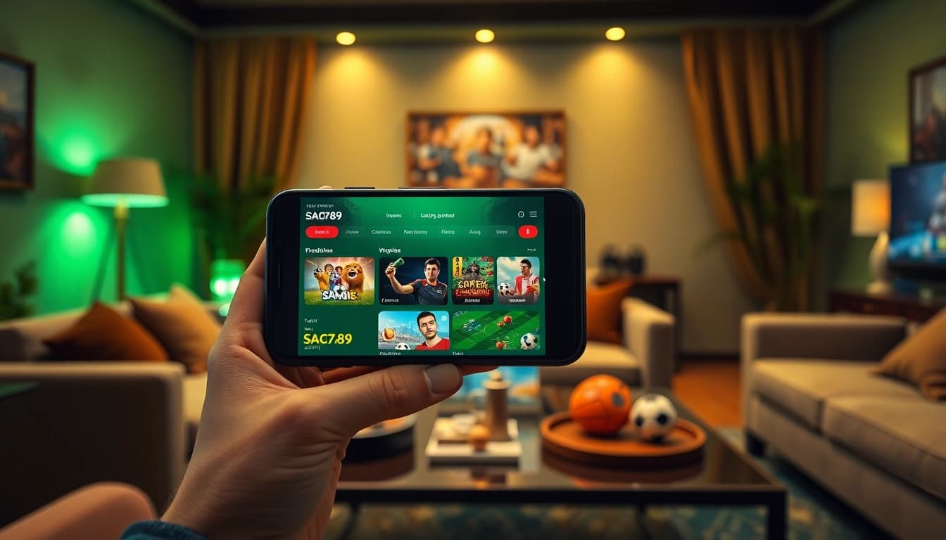 Experience the exciting world of online betting with the SAO789 mobile app interface.