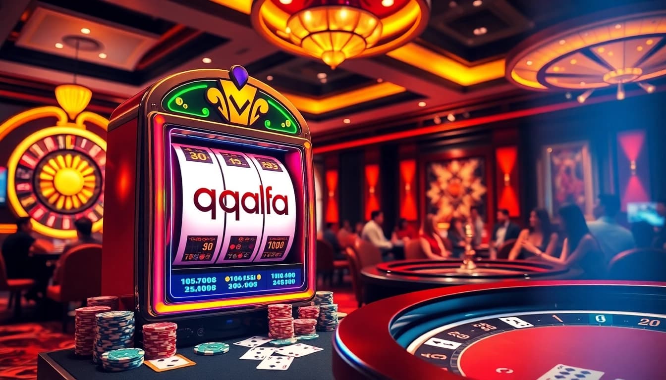 Experience the thrill of qqalfa with luxurious slot machines and vibrant casino tables.