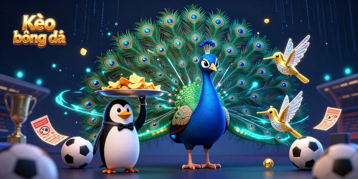 Experience Kèo bóng đá with an engaging 3D illustration showcasing sports elements and characters.