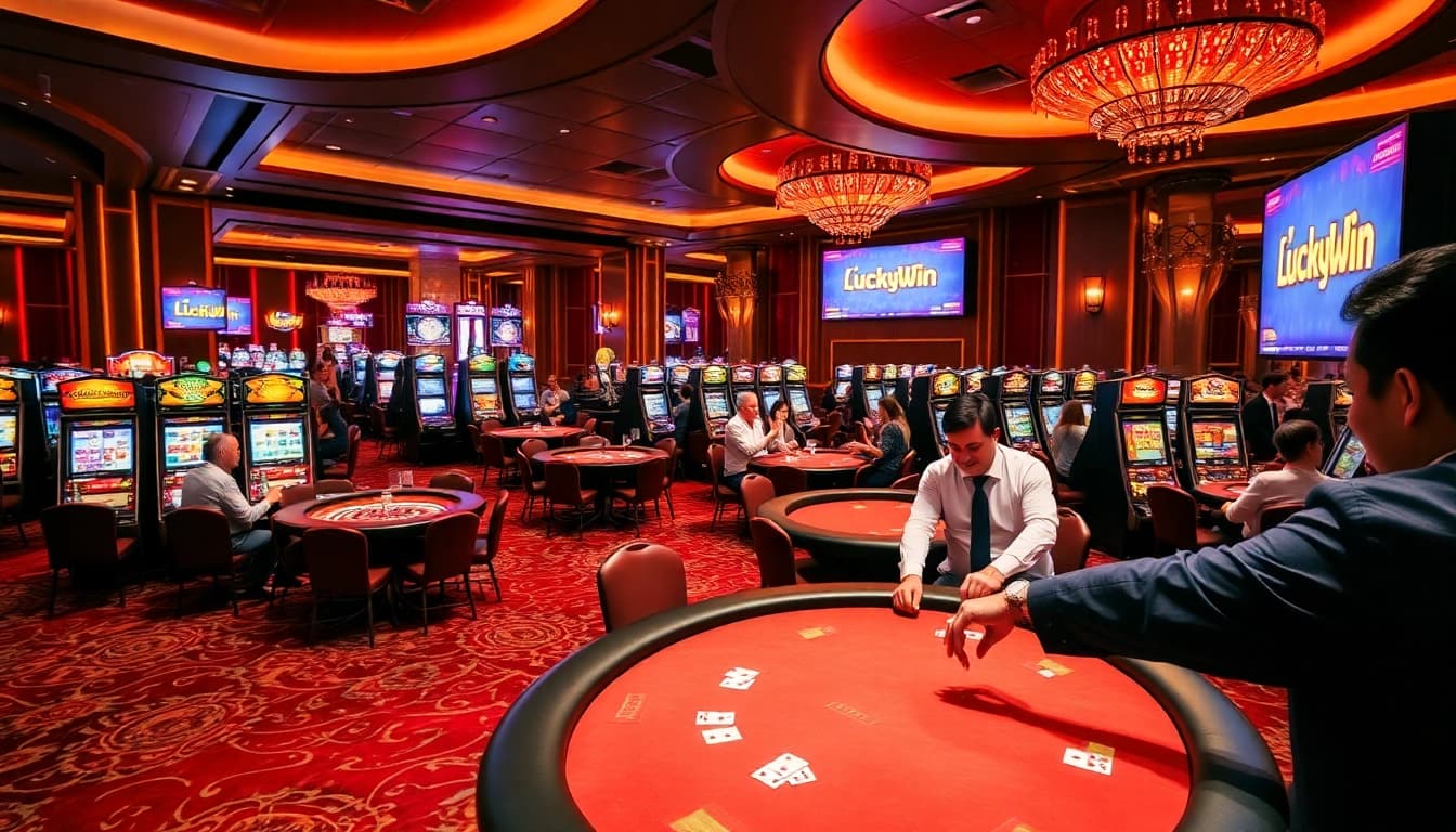 Experience the thrill of winning at LuckyWin with lively casino games in action.