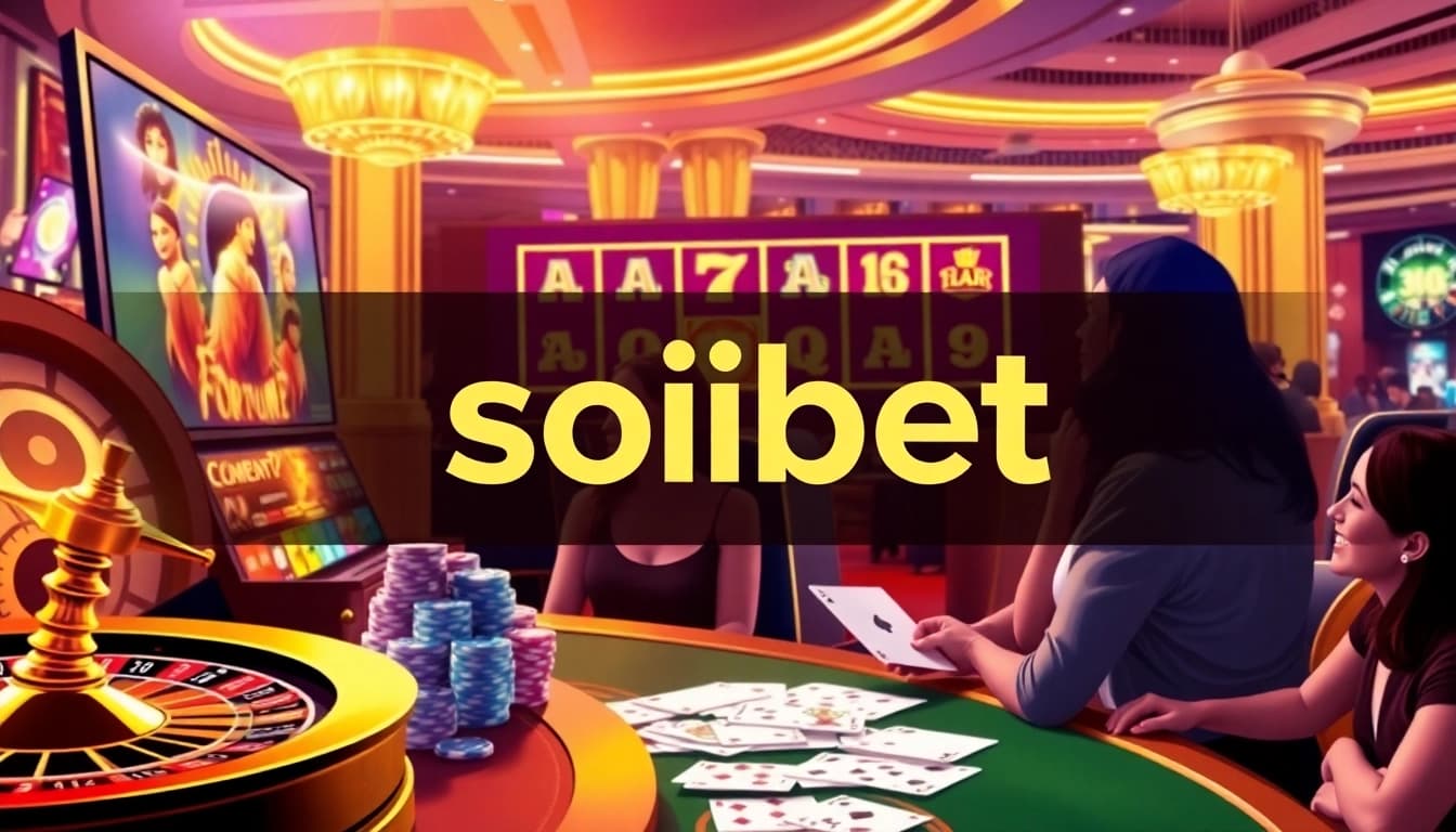 Engaging players interact with the online casino platform, highlighting ทางเข้า soibet ล่าสุด for an immersive experience.