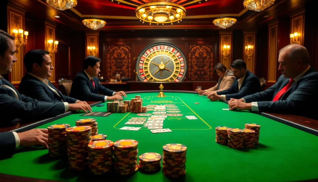 Experience thrilling gameplay at tg88.com with vibrant poker chips and a roulette wheel.