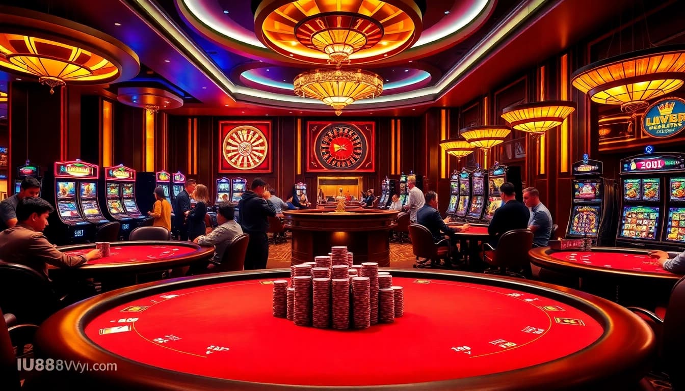 Experience the thrill of gambling at uu88vn.com with vibrant casino tables and engaging gameplay.