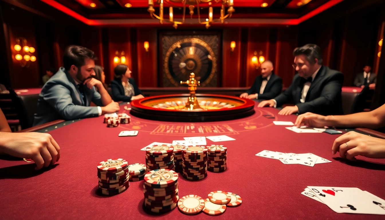 Experience thrilling gaming at https://tt88.to/ with professional players at a luxurious casino table.