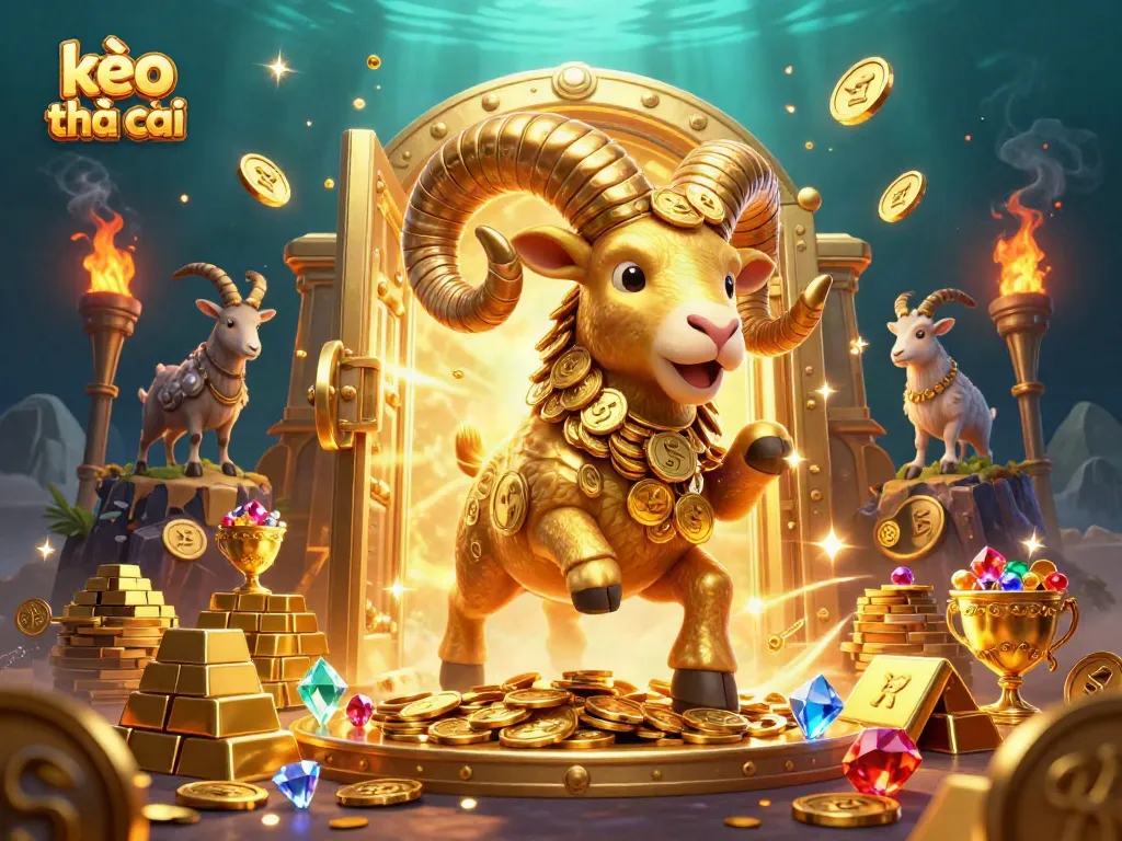 Engage with kèo nhà cái and treasures in this vibrant 3D casino scene.