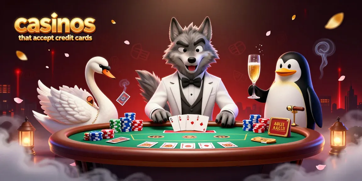 Experience the thrill at casinos that accept credit cards with vibrant gaming scenes and dynamic characters.